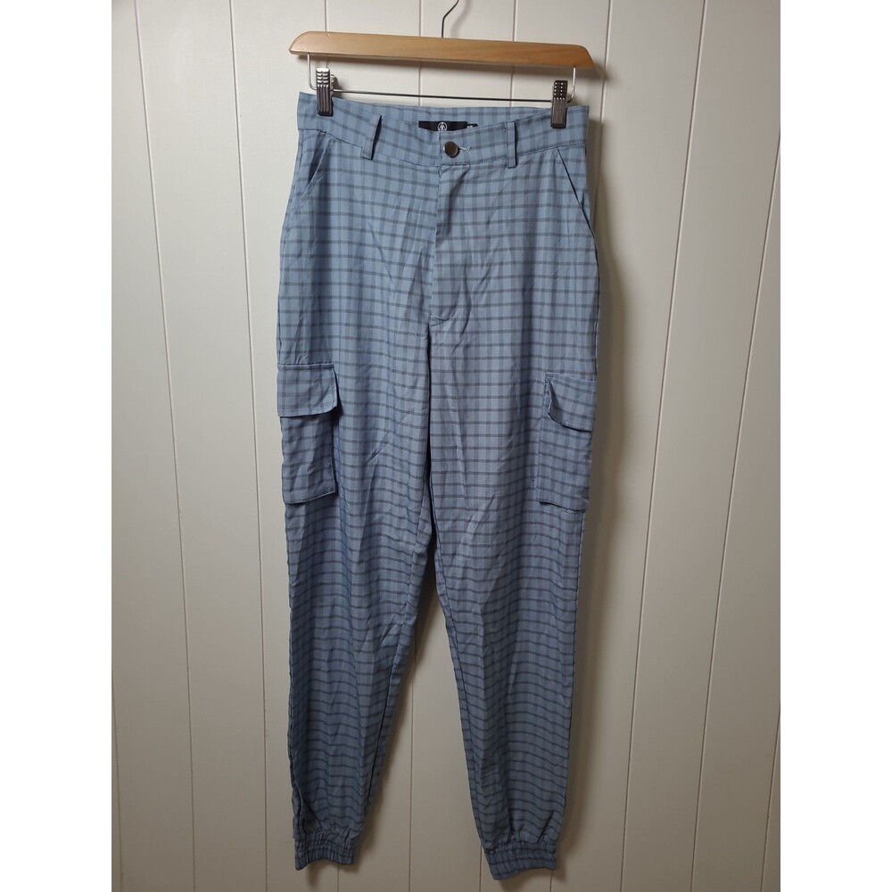 Misguided Cargo Joggers Pants Womens Blue Size 6 Pockets